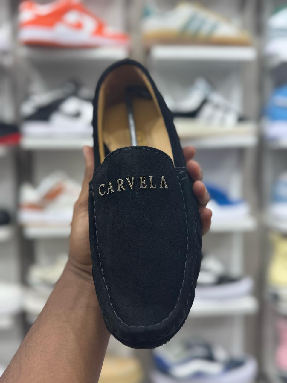 Carvela Black Suede Loafers – Stylish & Comfortable Slip-Ons