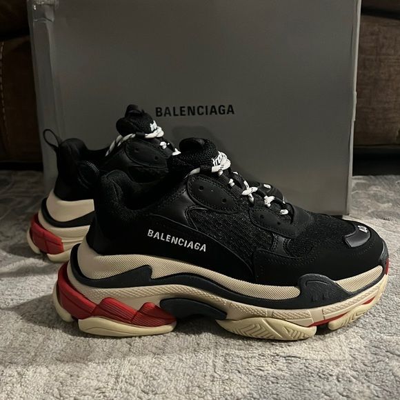 Balenciaga Triple S Clear Sole Sneakers – White | Chunky Luxury Footwear